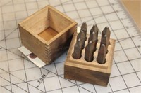 9pc 1/8" number punch set w/ wood case