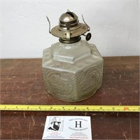 Clear Hex Shaped Oil Lamp