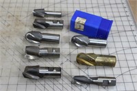8pc large end mills - square and ball tip