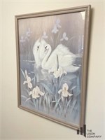 Swans With Waterlilies by T.C. Chiu