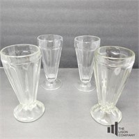 Set of Four Milkshake Glasses