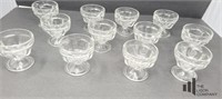 Set of 12 Vintage Ice Cream Glasses