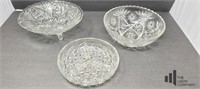Three Glass Serving Pieces