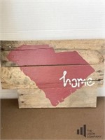 Wooden South Carolina Home Sign