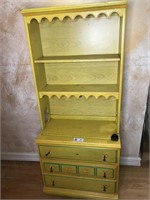 Yellow Green Dresser w/ Hutch
