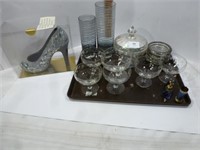 Kitchenware - Glass Tray Lot / Chocolate Shoe