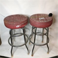 Two Red Stools - Worn