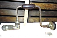 Vintage Bit Brace Auger Hand Drill