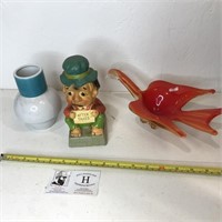 Ceramic / Glass Lot - After Taxes bank, Red Bird,
