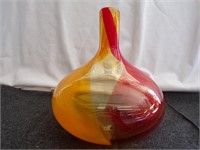 Gorgeous Blown Art Glass 9,5" T