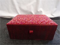 Red Beaded Jewlery Box