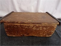 Primitive Wooden Box W/ Iron Hardware