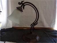 Antique Brass Lamp 15.5"T