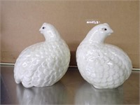 Pair Of Ceramic Partriage Birds