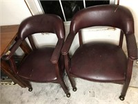 Two Burghundy Chairs