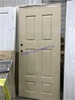 BEIGE EXTERIOR DOOR, 35-3/4 X 79"