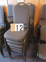 Stackable dining guest chairs x10