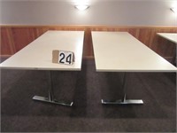 Formica top dining tables x2