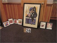 7 framed prints