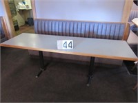 bench seat dining booth with table
