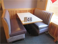 4 passenger dining booth with table