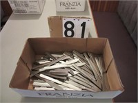 Box of stainless steel butter knives