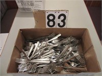 Box of stainless steel forks