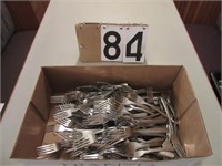 Box of stainless steel forks