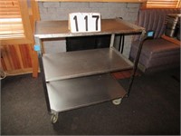 Mobile stainless steel appliance cart