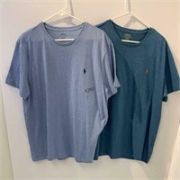 2 Polo t-shirts both blue size XL Mens