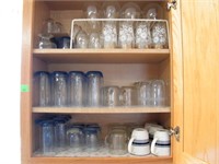 GLASSWARE IN THE KITCHEN CABINETS RIGHTSIDE