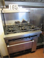 6 burner gas stove with finish oven
