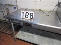 5' stainless steel prep table