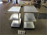 2 stainless steel mobile carts