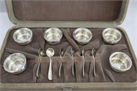 Vintage Sterling salter & spoons