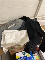 Box lot of clothing & more