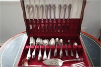 86 pc Silver flatware in box 1847 Rogers Bros