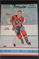 1960-61 Canadiens Forum Sports Doug Harvey Mag