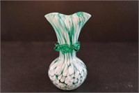 Hand blown Murano glass vase 5" high