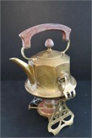 Ant. Brass kettle with burner bakelite handle