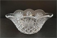 Fluted crystal bowl 12" w x 6" h
