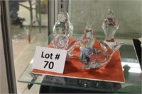 (5) Glass Paperweights: