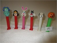 6 PEZ DISPENSERS