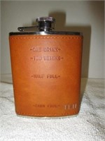 LEATHER WHISKEY FLASK