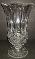 Floral Cut Crystal Vase