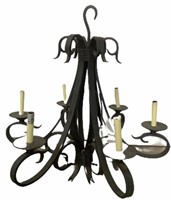 Black Iron Candle Chandelier