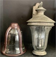 Metal & Glass Lantern and Shade