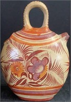 Mexican Clay Hand Painted Water Jug