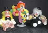Porcelain Faced Clown Figurines