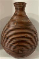 Brown Wicker Vase